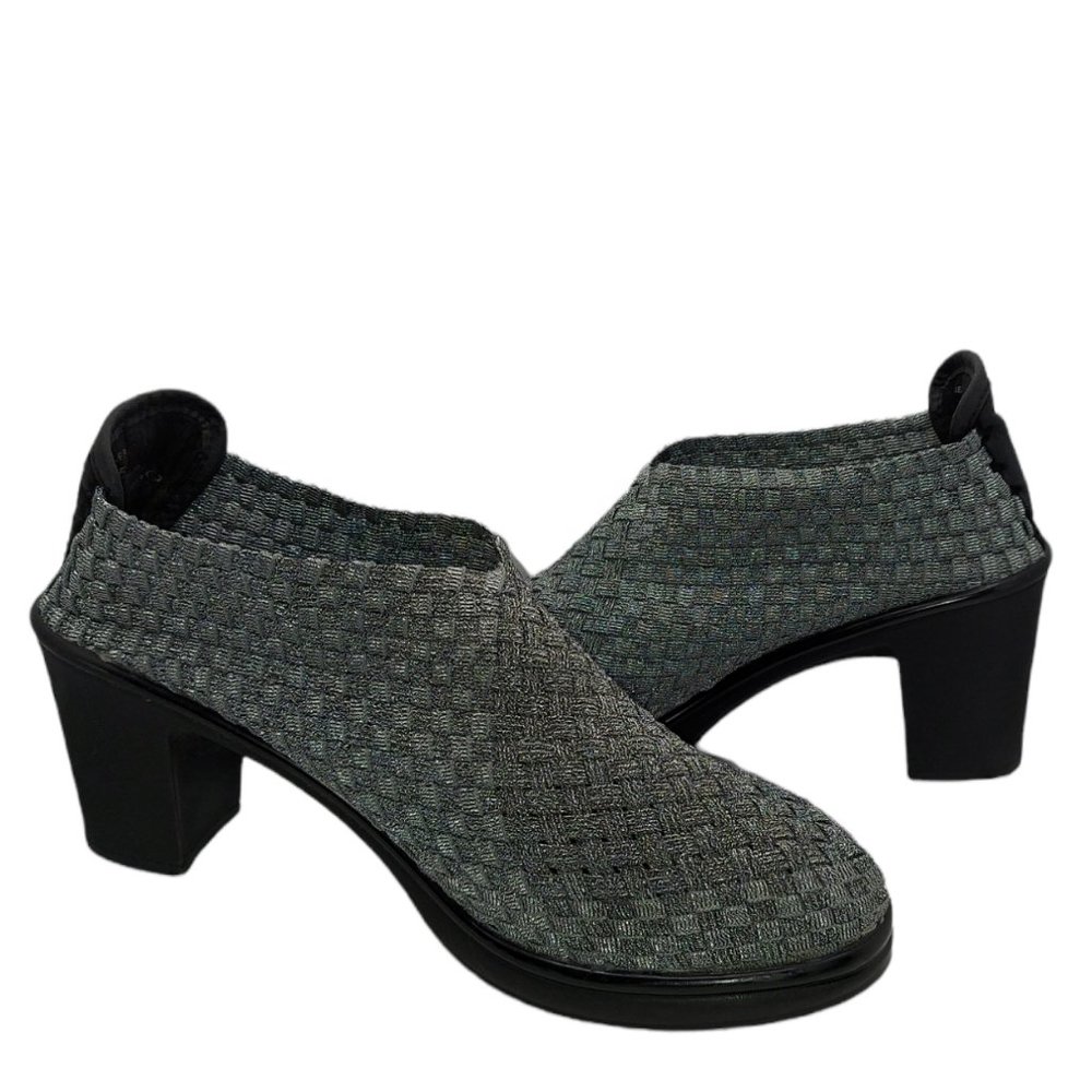 Steven by Steve Madden Silver Basket Weave Platform Pumps Women's Size 7 1/2